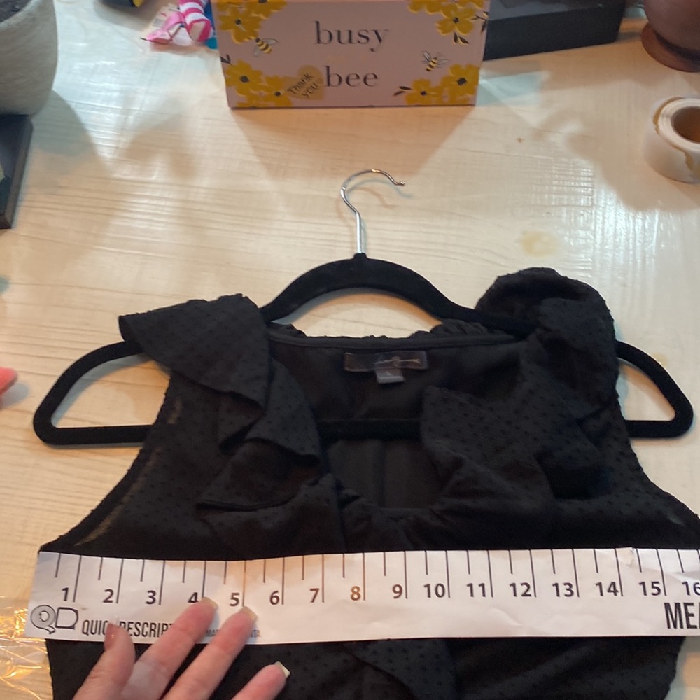 Twenty One S little black ruffle front dress - Picture 7 of 7
